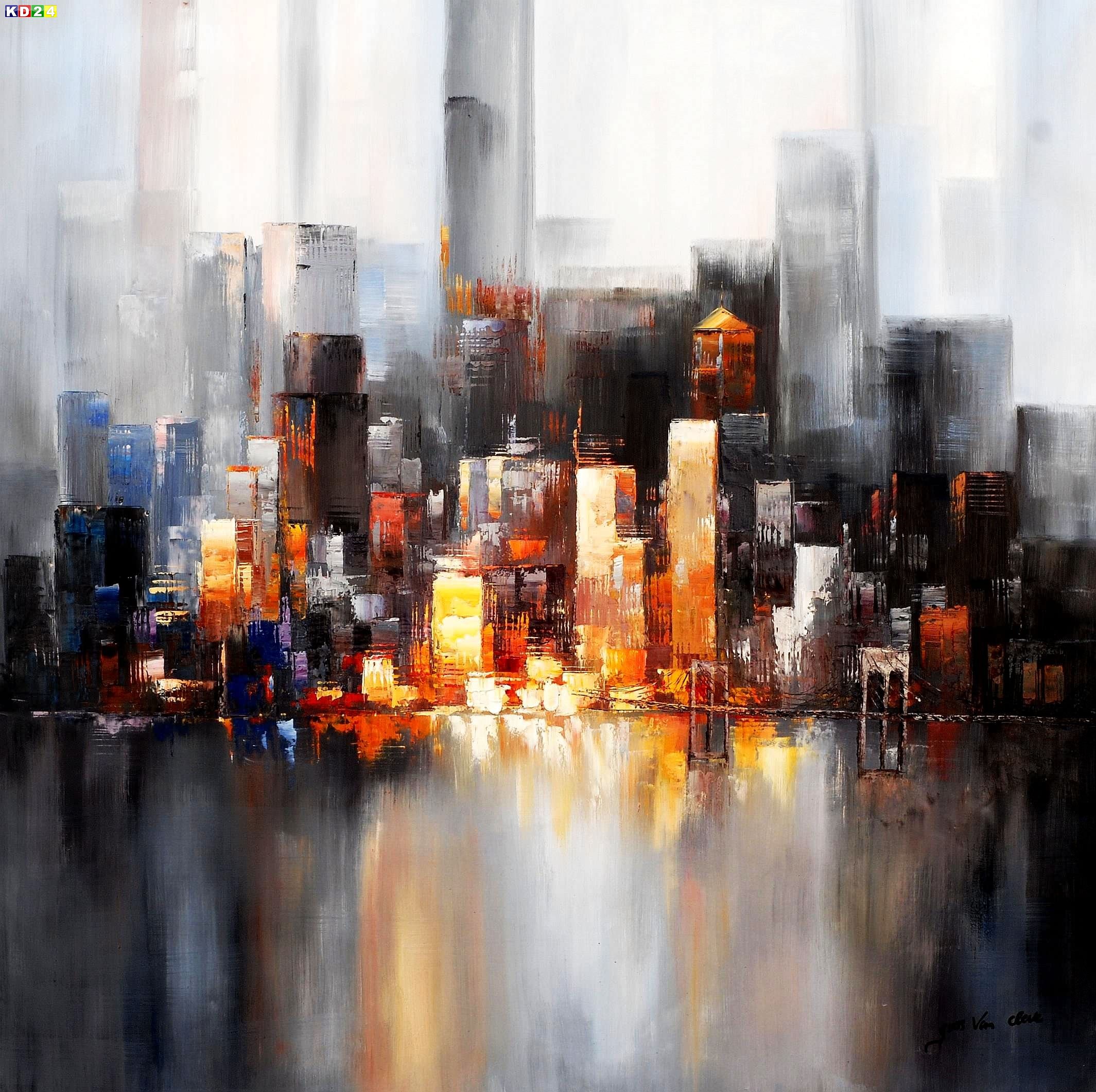 Image Peinture  urbaine  de Alain Forlini du tableau Ville 